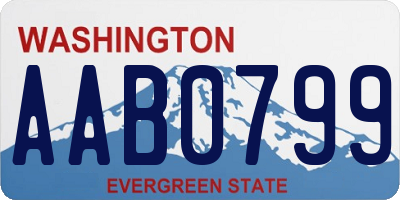 WA license plate AAB0799