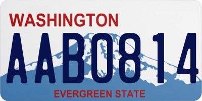 WA license plate AAB0814