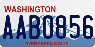 WA license plate AAB0856