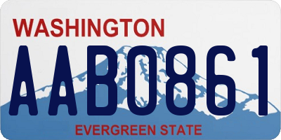 WA license plate AAB0861