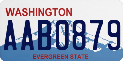 WA license plate AAB0879