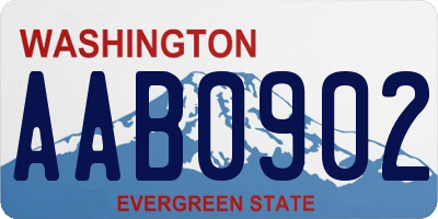 WA license plate AAB0902