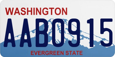 WA license plate AAB0915