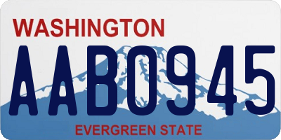 WA license plate AAB0945