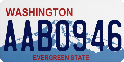 WA license plate AAB0946