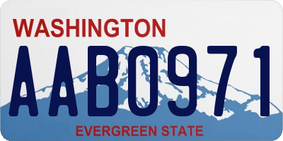 WA license plate AAB0971