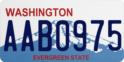 WA license plate AAB0975