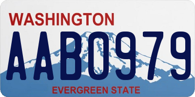 WA license plate AAB0979