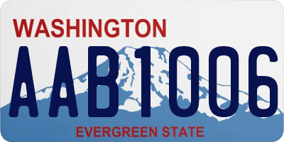WA license plate AAB1006