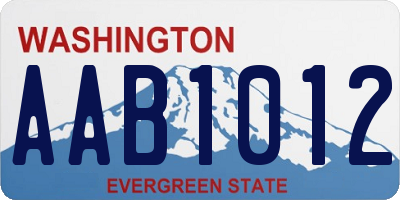 WA license plate AAB1012