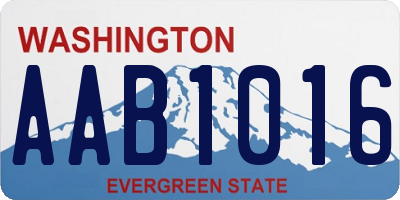 WA license plate AAB1016