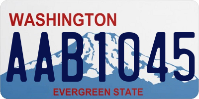 WA license plate AAB1045