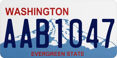 WA license plate AAB1047