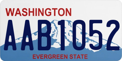 WA license plate AAB1052