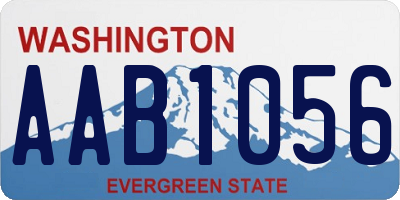 WA license plate AAB1056