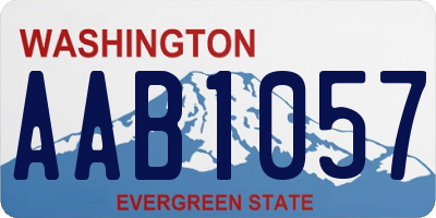 WA license plate AAB1057