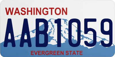 WA license plate AAB1059