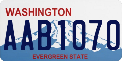 WA license plate AAB1070