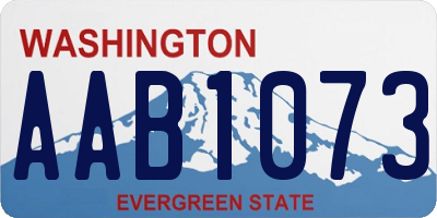 WA license plate AAB1073