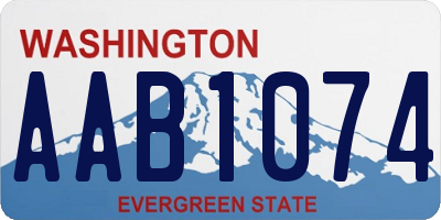 WA license plate AAB1074