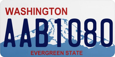 WA license plate AAB1080