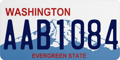 WA license plate AAB1084