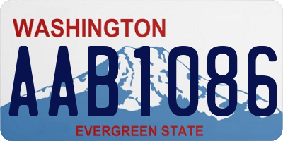 WA license plate AAB1086
