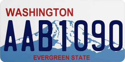 WA license plate AAB1090