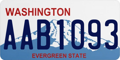 WA license plate AAB1093