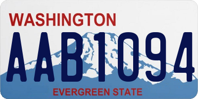 WA license plate AAB1094