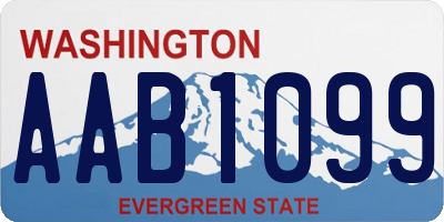 WA license plate AAB1099