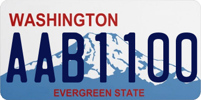 WA license plate AAB1100