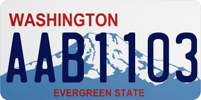 WA license plate AAB1103