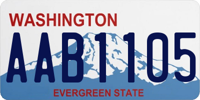 WA license plate AAB1105