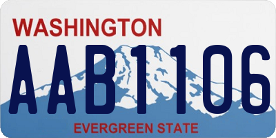 WA license plate AAB1106