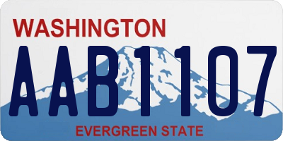 WA license plate AAB1107