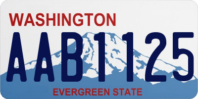 WA license plate AAB1125