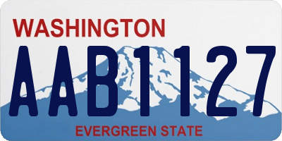 WA license plate AAB1127