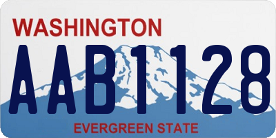 WA license plate AAB1128