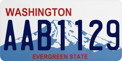 WA license plate AAB1129