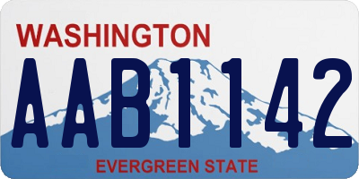 WA license plate AAB1142