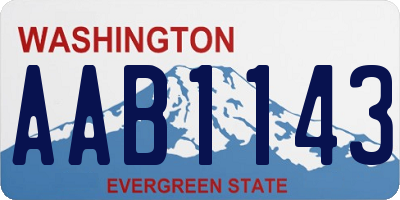 WA license plate AAB1143