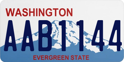 WA license plate AAB1144