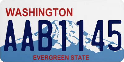 WA license plate AAB1145