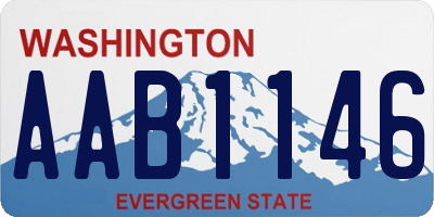 WA license plate AAB1146