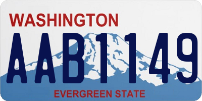 WA license plate AAB1149