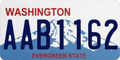 WA license plate AAB1162