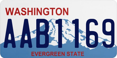 WA license plate AAB1169