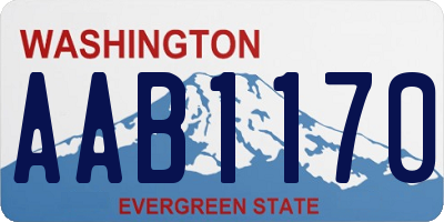 WA license plate AAB1170