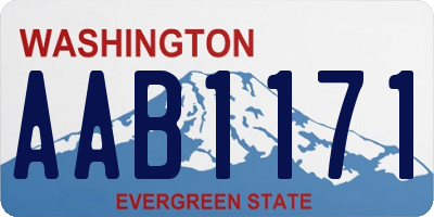 WA license plate AAB1171